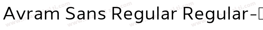 Avram Sans Regular Regular字体转换